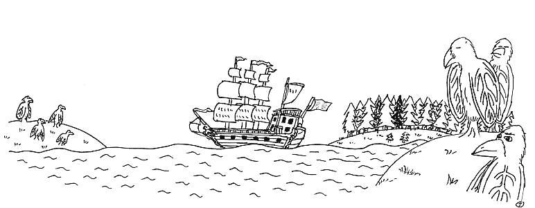 Paysage insens&eacute; avec oiseaux-plantes, d'apr&egrave;s R. Magritte, par Tybalt