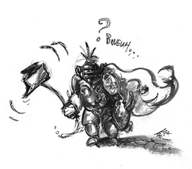 Une arme bien curieuse... dessin de Kakhhi