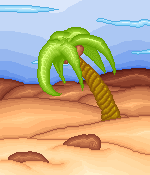 Palmier surprise, pixelis&eacute; par Tybalt