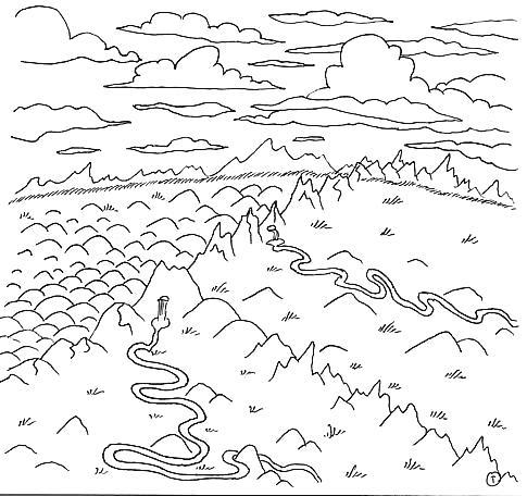 Paysage fantasien stable, par Tybalt